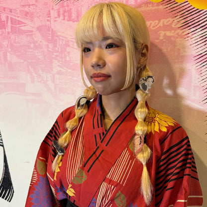 生首ヘアゴム 葛飾北斎百物語シリーズ４種