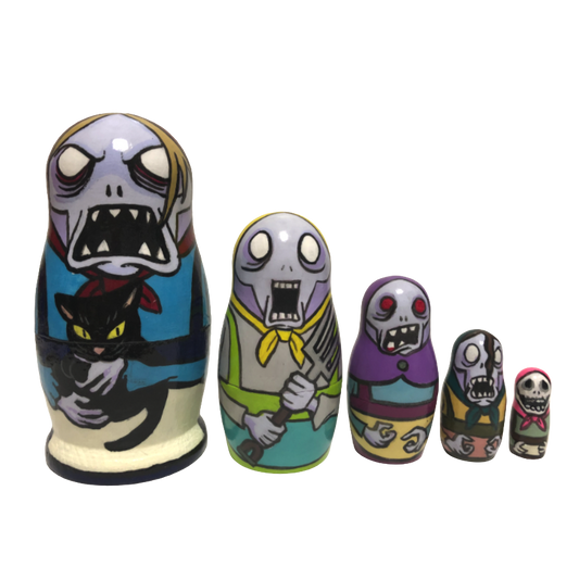 ゾンビマトリョーシカ（大）-5人セット- （ロシアタイプ）