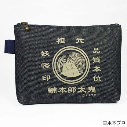【鬼太郎本舗】デニムミニポーチ