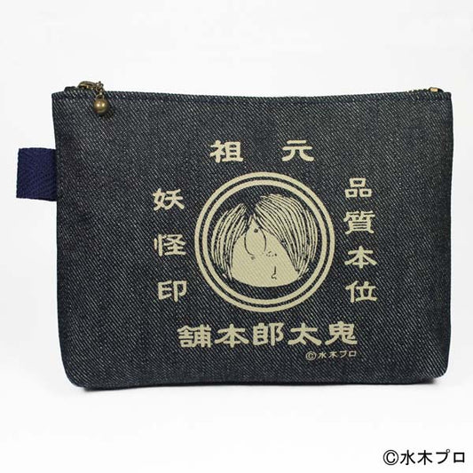 【鬼太郎本舗】デニムミニポーチ
