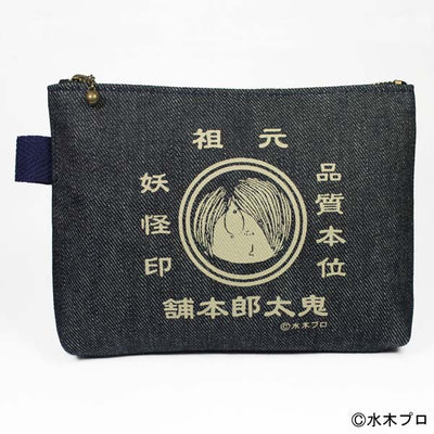 【鬼太郎本舗】デニムミニポーチ