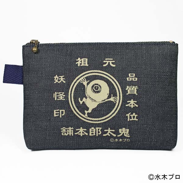 【鬼太郎本舗】デニムミニポーチ