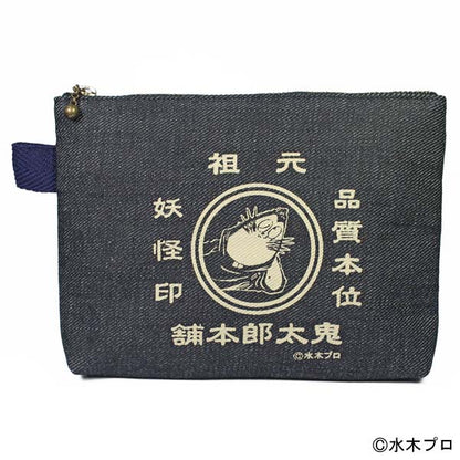 【鬼太郎本舗】デニムミニポーチ