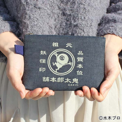 【鬼太郎本舗】デニムミニポーチ