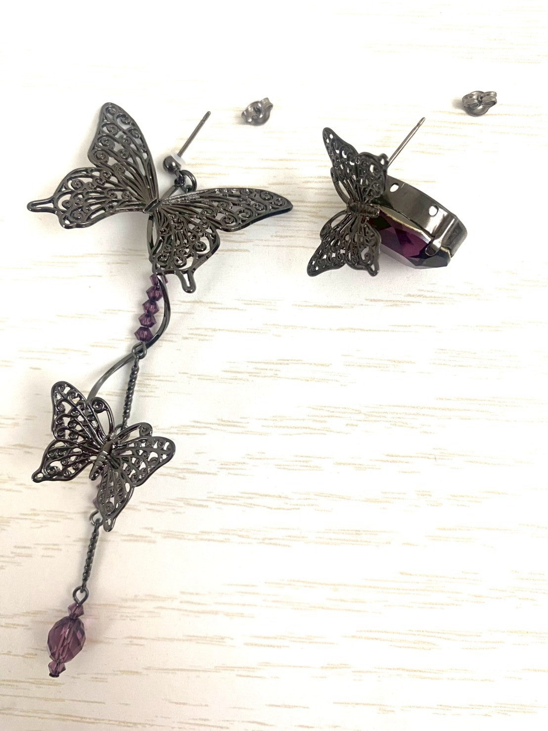 【BfP】アシンメトリーバタフライ・ピアス