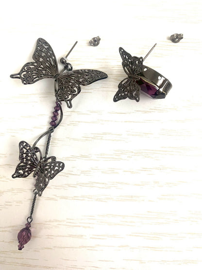 【BfP】アシンメトリーバタフライ・ピアス