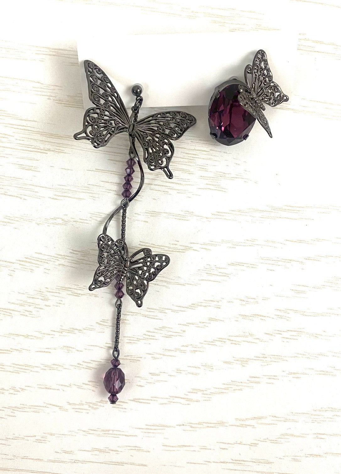 【BfP】アシンメトリーバタフライ・ピアス