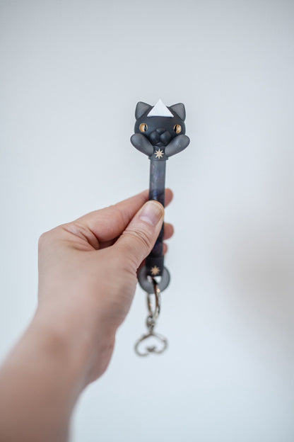 【NFCタグ付き】黒猫幽霊ステッキ
